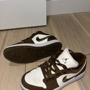 Nike Olive Brown and white Jordans